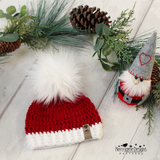 Red Christmas crochet hat