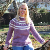 Round yoke sweater crochet pattern