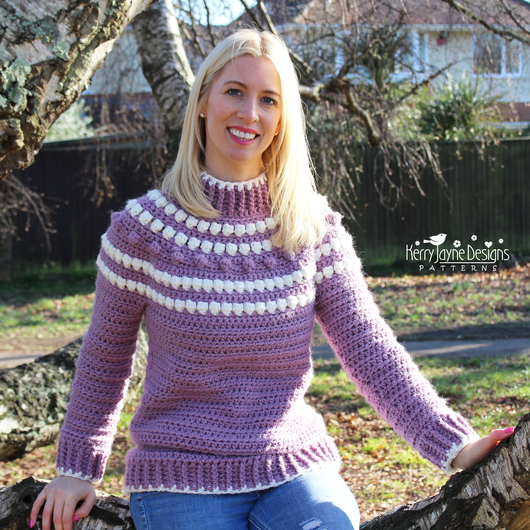 Nordic Hugs Jumper Crochet Pattern USA – Kerry Jayne Designs Ltd