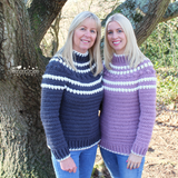 Round yoke crochet Jumper