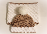Nordic Snow Hat and Cowl Set 2 - Crochet Pattern UK