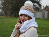 Nordic snow hat crochet pattern