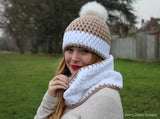 Cowl and hat crochet pattern