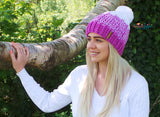 Pink crochet hat pattern