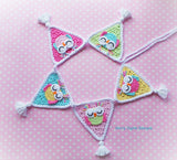 Crochet owl bunting pattern