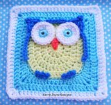 Owl Granny square crochet 