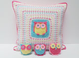 Owl crochet pillow