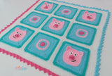 Pepper Pig like Crochet blanket pattern 