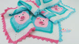 Colourful piggy blanket crochet pattern 
