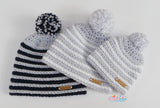 Striped crochet hat pattern