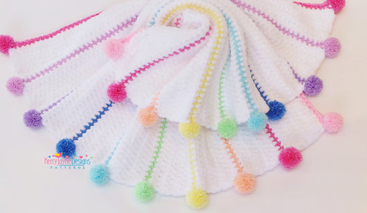 Posh Poms blanket pattern