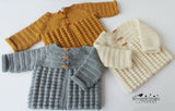 Autumn yarn colours baby cardigan pattern