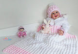 Bobble stitch blanket pattern