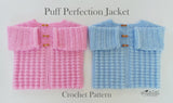 Puff stitch cardigan crochet pattern