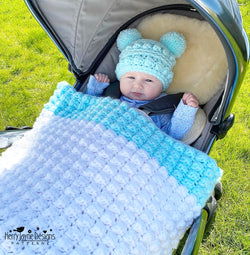 Puff Perfection Blanket and Hat Pattern USA