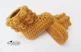 Aran yarn bootie crochet pattern