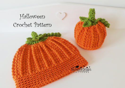 The Pumpkin Beanie - Free Crochet Pumpkin Hat Pattern