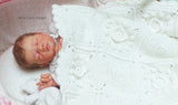 Lovely White crochet baby blanket