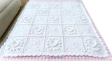 Beautiful White crochet baby blanket 