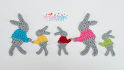 Bunny Family Applique Pattern UK