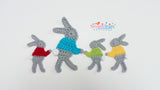 Bunny Family Applique Pattern UK