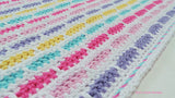 Rainbow Bricks Baby Crochet Blanket