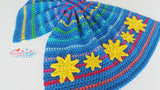 Rainbow afghan crochet patern