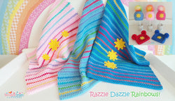 Razzle Dazzle Rainbow Blanket and Hat