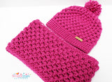 Crochet hat and cowl pattern