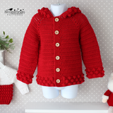 Red crochet hoodie