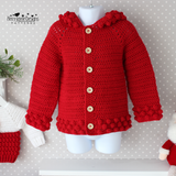 Puff stitch hoodie crochet pattern