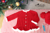 Red crochet christmas Cardie