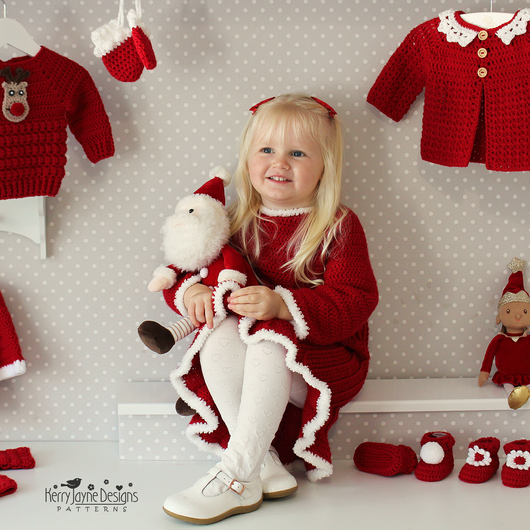 Santa Bell Dress Crochet Pattern UK Kerry Jayne Designs Ltd Santa Bell Dress Crochet Pattern UK Kerry Jayne Designs Ltd