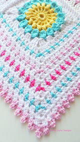 Crochet Baby granny square blanket pattern