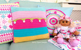 Starry Sun Pillow Crochet Pattern USA