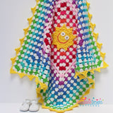 Free Sunny rainbow blanket / playmat pattern 