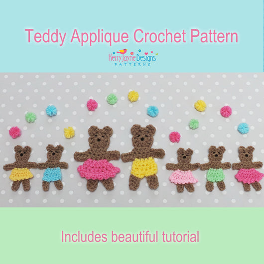 Teddy bear motive crochet pattern