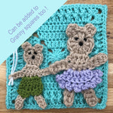 Teddy Bear Granny Square crochet pattern