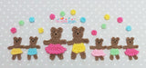 Teddy bear applique crochet pattern