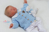 Baby Blue cardigan crochet pattern