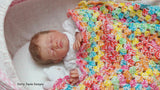 Colourful Crochet baby blanket pattern