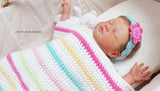 Striped baby blanket pattern