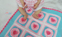 Cupcake Heart blanket USA