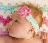 Baby headband crochet pattern