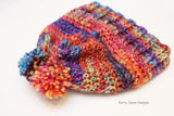 Crochet messy bun beanie pattern