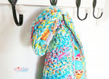 Colourful crochet blanket