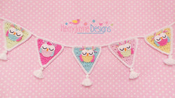 Sleepy Owl Bunting Crochet Pattern USA