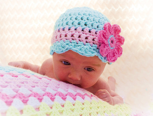 Scalloped Flower Hat Pattern USA – Kerry Jayne Designs Ltd